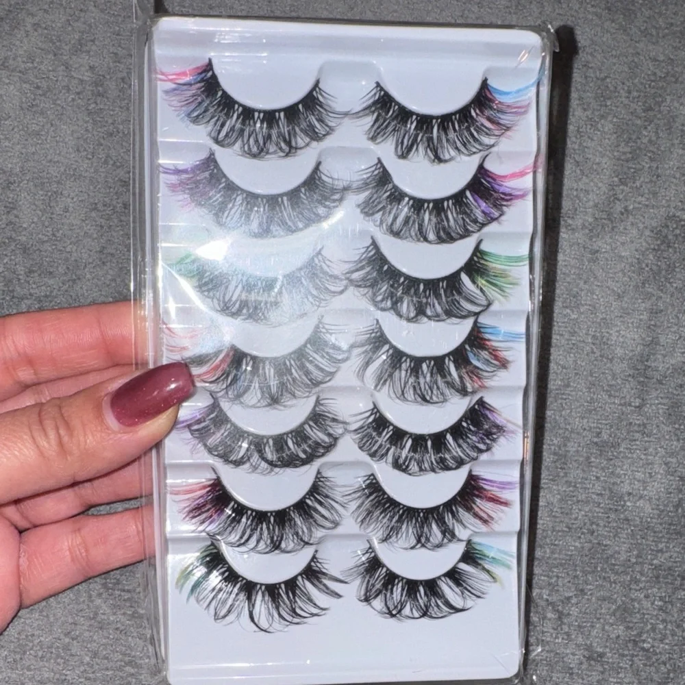 7 Pair Multicolor False Eyelash Set – New Sealed - Picture 7 of 12